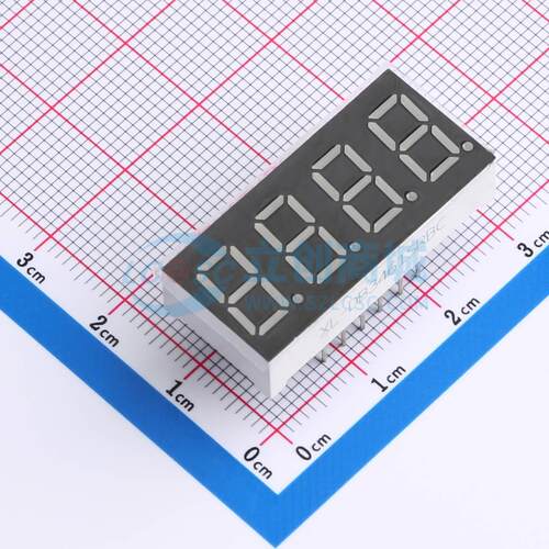 0.36数码管红色4位/共阳LED数码管XL-DB3461SRBC DIP30x14mm可开