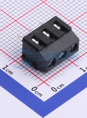 DB125-3.81-3P-BK-S螺钉式接线端子3.81mm 1x3P直插黑色