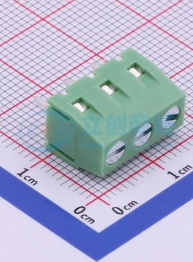 XY127V-5.0-3P螺钉式接线端子5mm 1x3P直插绿色