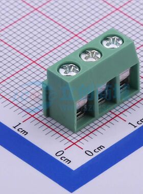 JL126R-50003G01螺钉式接线端子5mm 1x3P弯插绿色