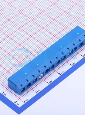 JL301-50012U01螺钉式接线端子5mm 1x12P直插蓝色