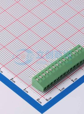 DB125-2.54-14P-GN-S螺钉式接线端子2.54mm 1x14P直插绿色