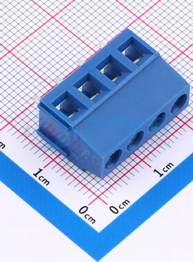 DB128L-5.0-4P-BU-S螺钉式接线端子5mm 1x4P直插蓝色
