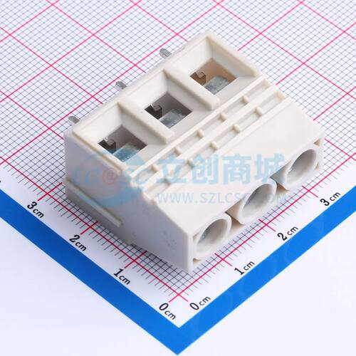 MX1016A-10.16-03P-GY01-Fe-PS-A螺钉式接线端子10.16mm 1x3P直插