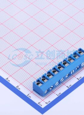 JL301-50009U01螺钉式接线端子5mm 1x9P直插蓝色