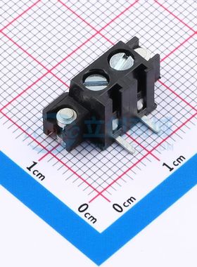 140-A-126-SMD/02螺钉式接线端子5mm 1x2P立贴黑色