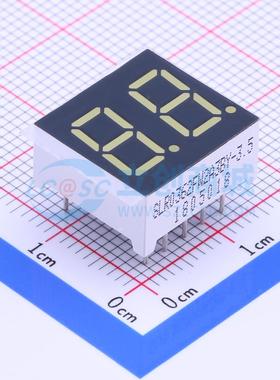 2位0.36英寸白色数码管共阳极LED数码管SLR0362FW2A3BY-3.5可开票