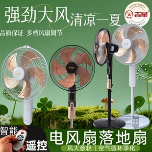 吉星电风扇家用落地节能静音省电立式大风力宿舍台式客厅摇头电扇