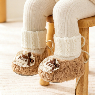 防掉冬季 婴儿鞋 棉鞋 袜保暖鞋 天加厚 子6到12个月小月龄宝宝外出鞋