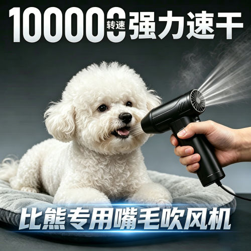 比熊专用狗狗吹嘴毛吹风机小狗面部嘴毛吹毛机宠物狗洗澡迷你脸部