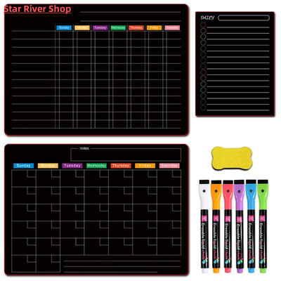 Magnetic Dry Erase Calendar Set， Whiteboard Weekly Planner