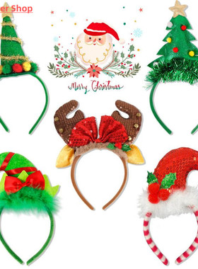 Christmas decoration headbands, elf hats, headpieces, party