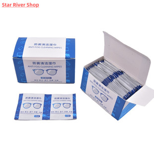 50Pcs Anti-Fog Wipes for Glasses Pre-moistened Antifog Lens