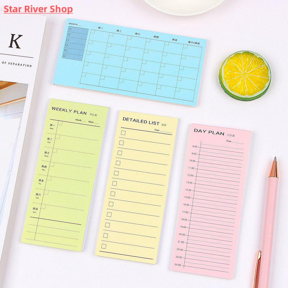 1PCS 일일 주간 월간 플래너 체크리스트 휴대용 소형 보