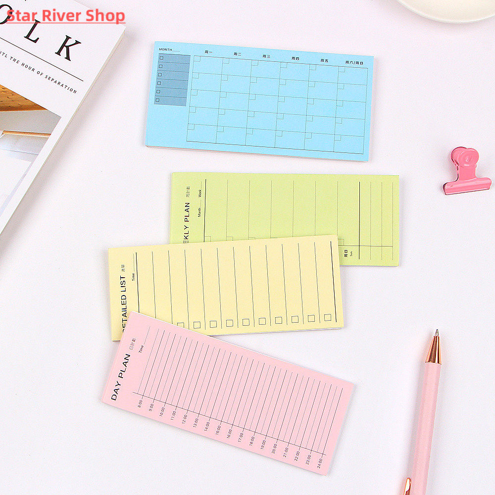 1PCS 일일 주간 월간 플래너 체크리스트 휴대용 소형 보