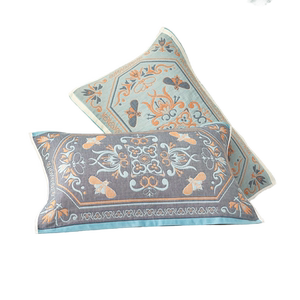 2024新全棉四层纱布休闲枕巾50x80cm一对装家用舒适透气枕芯盖巾