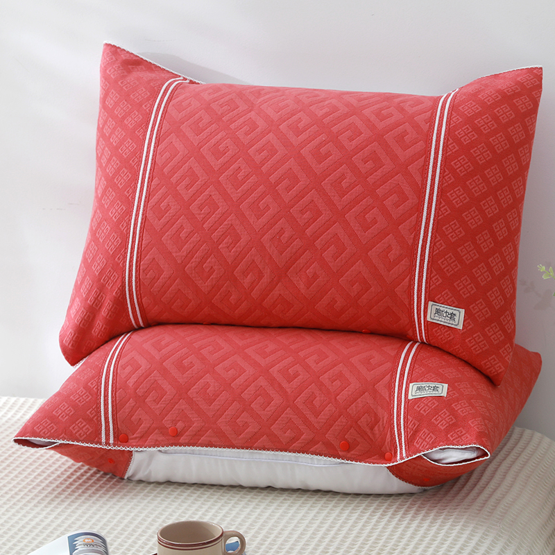 纯棉枕巾一对全棉纱布高档枕头