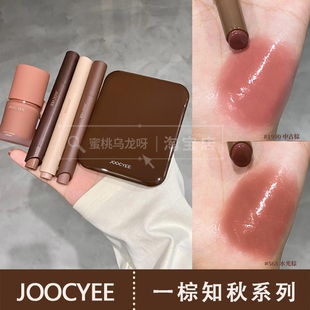 固体唇蜜568~joocyee酵色一棕知秋系列绒雾多用霜游牧粉雾口红笔