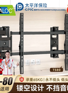 卡洛奇TS80电视挂架电视机伸缩挂架TS90电视支架挂壁超薄TS100Max