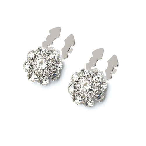 网红闪亮镶钻袖扣免打孔佩戴