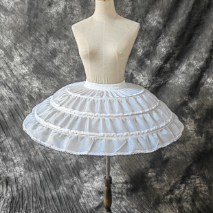 加大芭蕾舞演出3圈鱼骨可调节短款裙撑lolita演出凉爽暴力衬裙