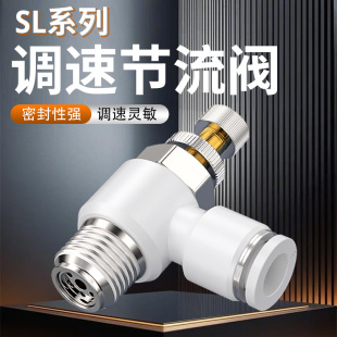 节流阀SL气动调速接头SL4 04气缸调速