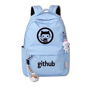 极客Github个性程序员章鱼猫工程师图案学生书包男女简约双肩包tt