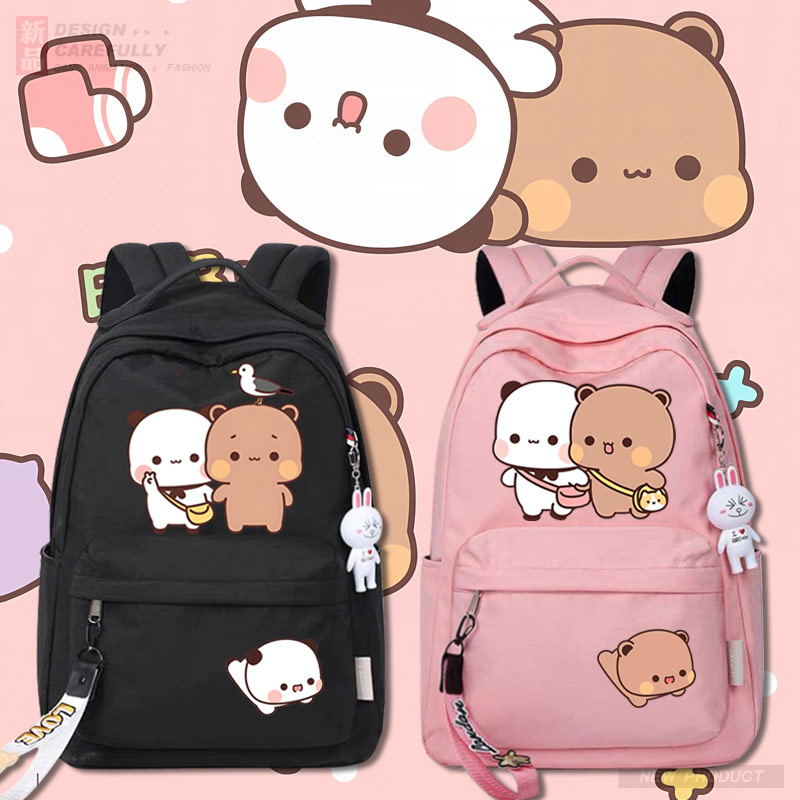 一二布布熊小熊猫表情包双肩包