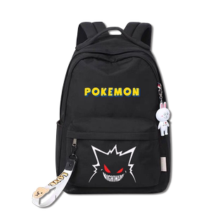 日系动漫耿鬼神奇宝贝卡比兽学生防水书包男女旅行包双肩背包tt