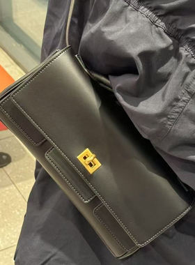 BelAir手拿包多口袋机车包法棍包横款凯莉包头层牛皮手提斜挎女包