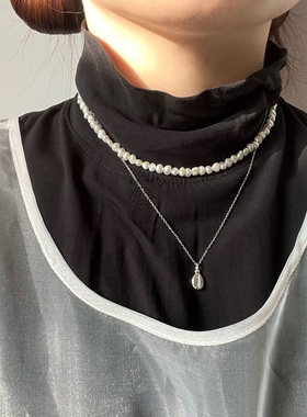 花卷商店-咖啡豆小众项链锁骨链可爱简约复古女生周边礼物