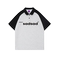 CSVQ BLACK RAGLAN SLEEVE POLO SHIRT SHORT SLEEVE T-SHIRT WOMENS SUMMER LOOSE COLLEGIATE SIMPLE LETTER HALF SLEEVE TOP