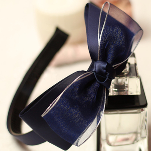 日常外戴头箍 简约网纱蝴蝶结发卡适合夏季 发箍女款 高级感洋气时尚