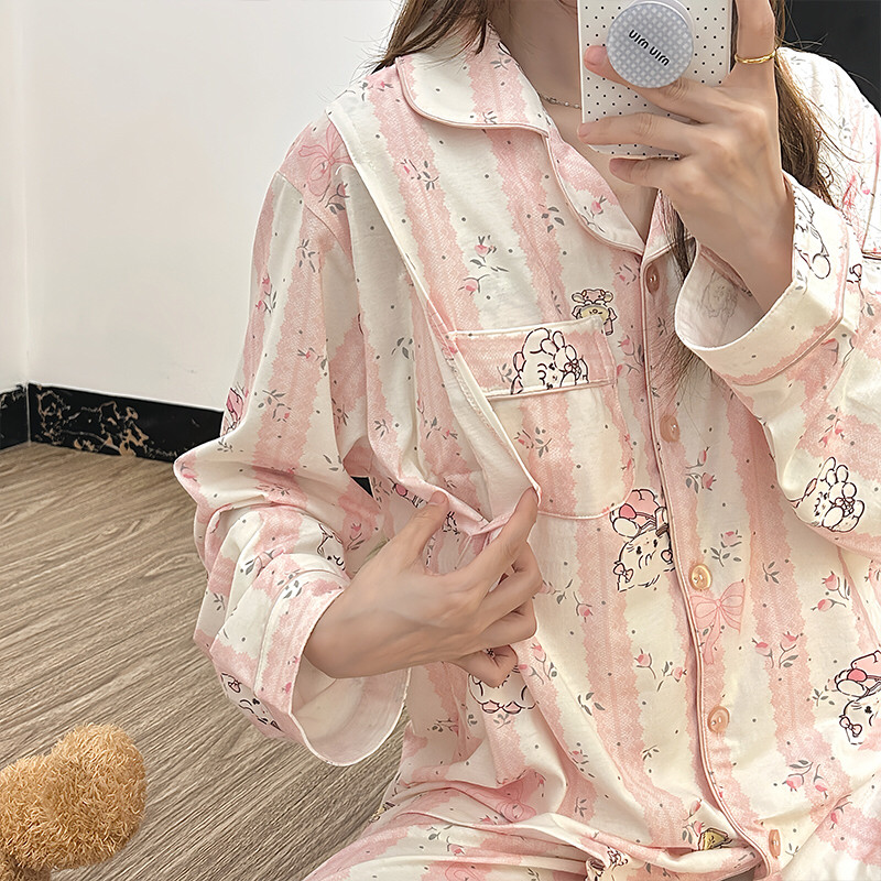 纯棉孕妇睡衣套装月子服