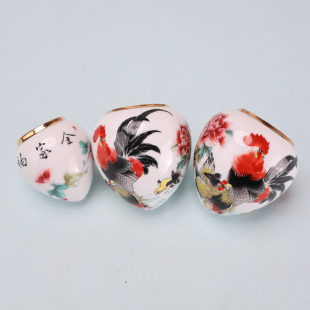 画眉鸡心青花鸟食罐鸟杯杯子瓷碗八哥蜡嘴高白金线全家福鸟笼配件