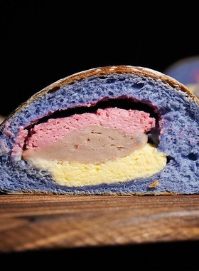 蓝莓芋泥软面包奶酪手作欧包速食早餐干酪零食MSMZ