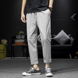 K805-P35夏季日系潮牌冰丝九分裤男士休闲裤大码胖子小脚哈伦裤子，男装休闲裤，电商B280-1（原A049）