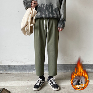 K704-P40加绒秋冬季坠感西裤男大码休闲裤直筒裤运动裤裤子 厚p50图片