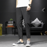 K805-P35夏季新款九分裤男士大码休闲裤修身小脚裤透气时尚裤子，男装休闲裤，电商B280-1（原A049）