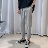 K805-P35夏季冰丝九分裤男士休闲裤大码小脚哈伦裤时尚新款裤子男，男装休闲裤，电商B280-1（原A049）