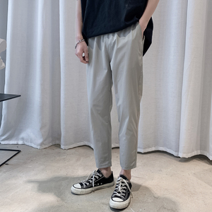 K805-P35夏季冰丝九分裤男士休闲裤大码小脚哈伦裤时尚新款裤子男图片