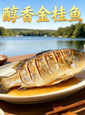 500/600克一条醇香金桂鱼开肚调理腌制清蒸鲈鱼免处理方便
