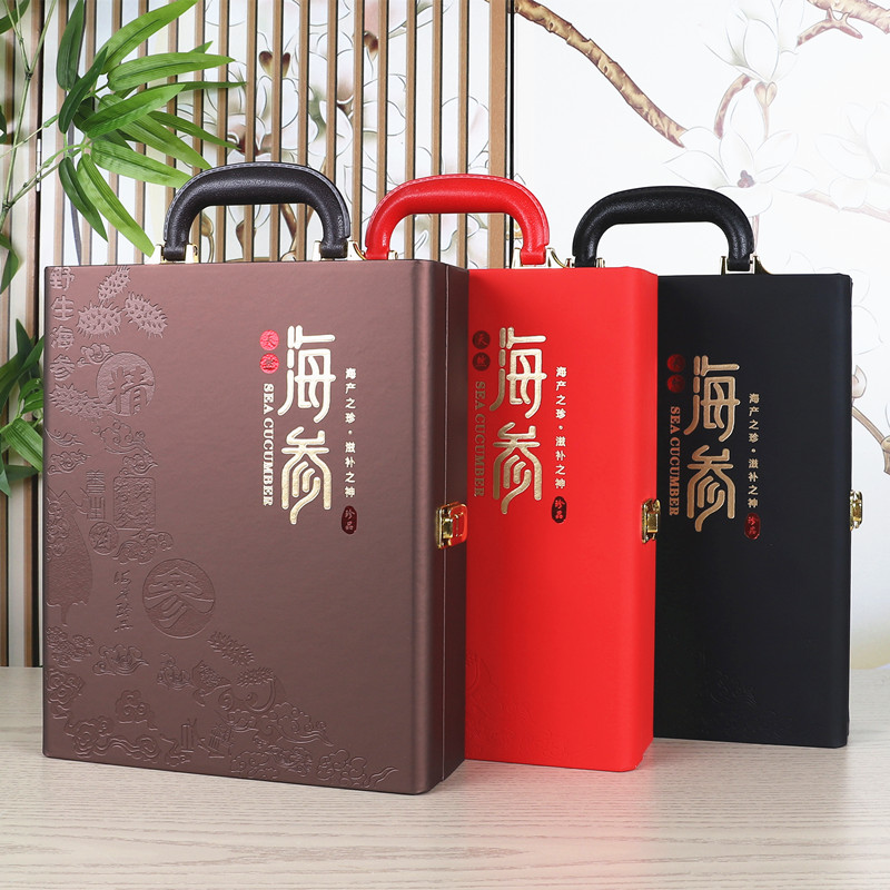 一斤装礼品盒空手提压纹盒海参盒图片