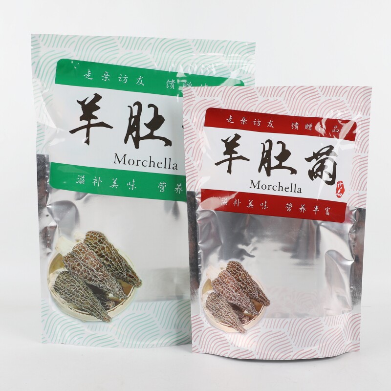 250克500克野生羊肚菌拉链包装袋图片