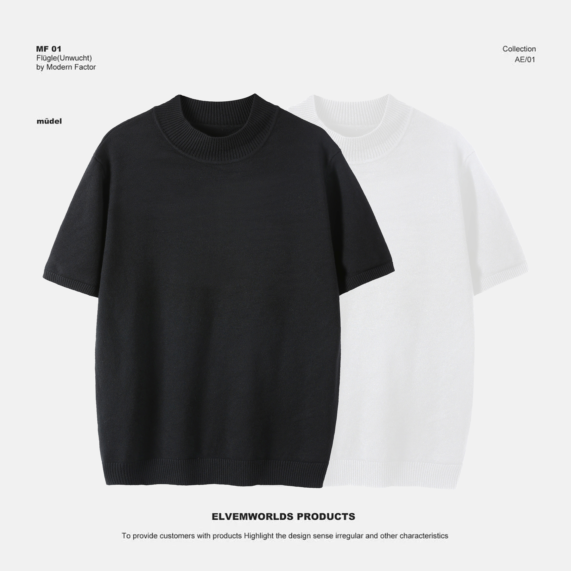 2025直播百搭纯色半袖毛衣打底短袖针织衫M030-特P38，男装T恤，电商B307