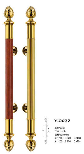 欧式大门拉手不锈钢玻璃门拉手钛金大拉手豪华ktv木门把手0032i.