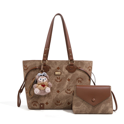 Micherr米榭尔MICHCLKICCI复古刺绣子母托特包大容量单肩大包礼物