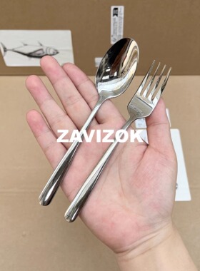 【基础款】304不锈钢小号甜品叉甜品勺儿童学生餐厅西餐用