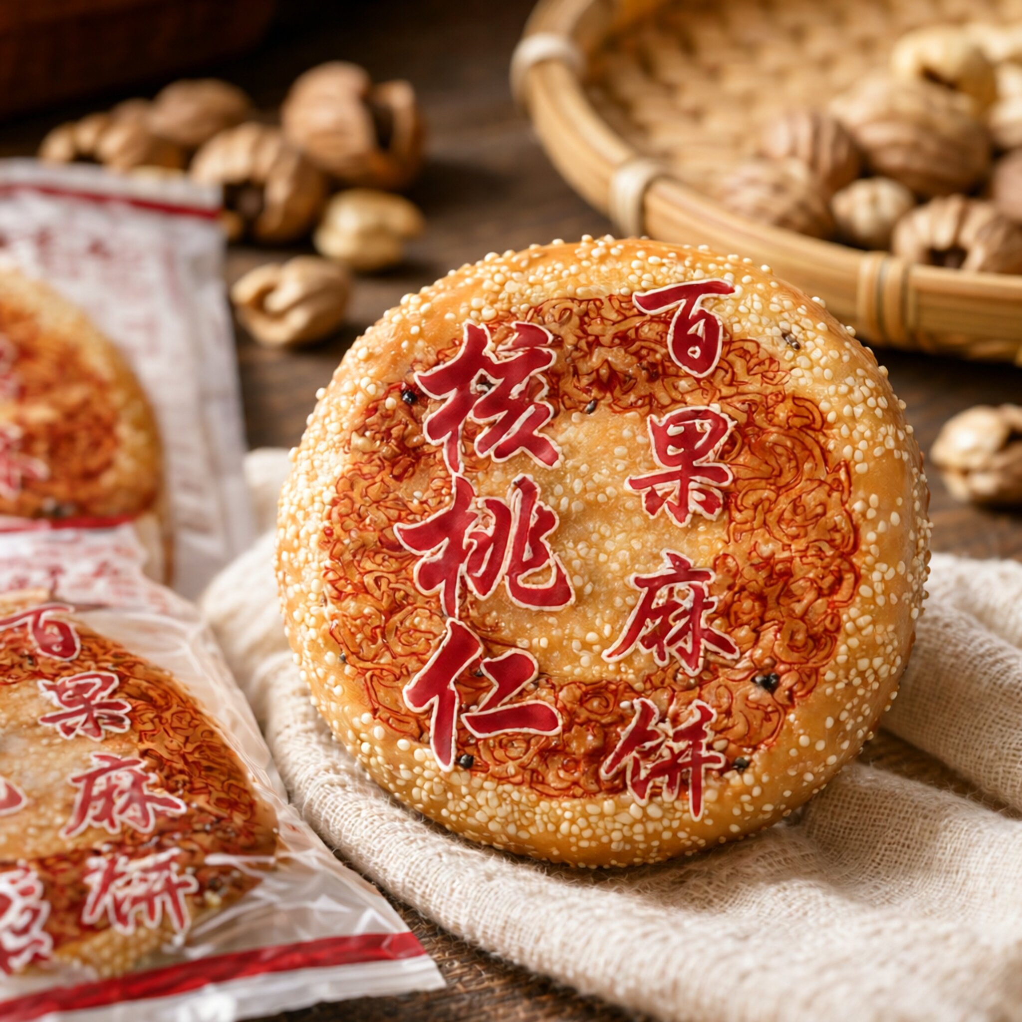 南部旺思湖州特产百果麻饼大月饼