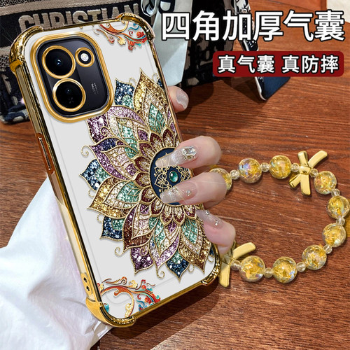 IQOOZ11手机壳敦煌莲花纹电镀